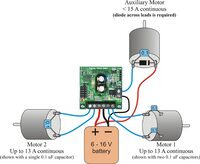 TReX motor connections (single battery)
