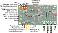 Simple Motor Controller 18v7 pinout and key components.