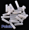 Nylon Spacer: 15mm Length, 4mm OD, 2.7mm ID (25-Pack)