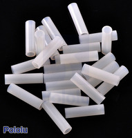 Nylon Spacer: 15mm Length, 4mm OD, 2.7mm ID (25-Pack)