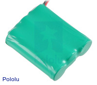 Rechargeable NiMH Battery Pack: 3.6 V, 2200 mAh, 3x1 AA Cells, JR Connector