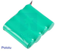 Rechargeable NiMH Battery Pack: 4.8 V, 2200 mAh, 4x1 AA Cells, JR Connector
