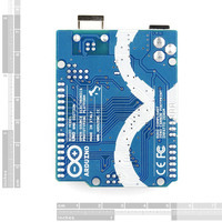 Arduino Uno SMD edition, bottom view.