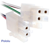 Female end of extension cable for Concentric LD linear actuators.