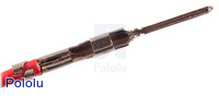 Correctly crimped 0.1" housing crimp pin using the wider (0.1-1.0&nbsp;mm²) crimping tool (product #1928).