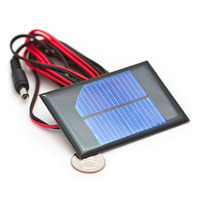 Solar Cell: 4.5 V, 100 mA, 0.45 W, with U.S. quarter for size reference.