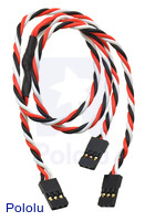 Twisted Servo Y Splitter Cable 12" Female - 2x Female