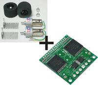 Pololu Dual VNH2 Motor Driver + Tamiya 72101 Gearmotor Sponge Tire