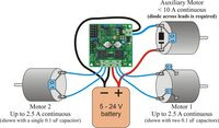 TReX Jr motor connections (single battery)