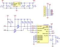 Schematic of the L3G4200D 3-axis gyro carrier with voltage regulator.