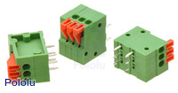 Screwless Terminal Block: 3-Pin, 0.1" Pitch, Side Entry (3-Pack)