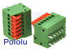 Screwless Terminal Block: 6-Pin, 0.1" Pitch, Side Entry (2-Pack)