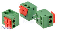 Screwless Terminal Block: 2-Pin, 0.2" Pitch, Side Entry (3-Pack)