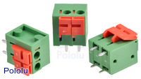 Screwless Terminal Block: 2-Pin, 0.2" Pitch, Top Entry (3-Pack)