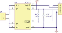 ACS711 current sensor carrier schematic diagram.