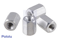 Aluminum Standoff: 1/4" Length, 2-56 Thread, F-F (4-Pack)