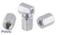 Aluminum Standoff: 1/4" Length, 4-40 Thread, F-F (4-Pack)