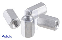 Aluminum Standoff: 5/16" Length, 4-40 Thread, F-F (4-Pack)