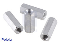 Aluminum Standoff: 7/16" Length, 4-40 Thread, F-F (4-Pack)