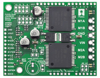Pololu dual VNH5019 motor driver shield for Arduino.