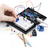 SparkFun Inventor’s Kit with example circuit wired.