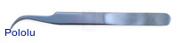 Curved tweezers.