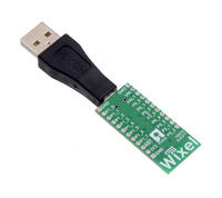 Together, the USB Adapter A to Mini-B and a Pololu Wixel wireless module can make a compact USB dongle.