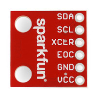BMP085 barometric pressure sensor breakout board, bottom view.
