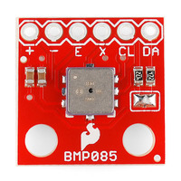 BMP085 barometric pressure sensor breakout board, top view.