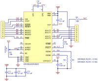 Schematic diagram for the DRV8824/DRV8825 stepper motor driver carrier.