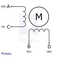 Sanyo bipolar stepper motor wiring diagram.