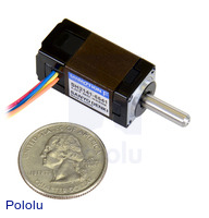 Sanyo Miniature Stepper Motor: Bipolar, 200 Steps/Rev, 14×30mm, 6.3V, 0.3 A/Phase