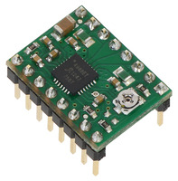 Pololu A4988 stepper motor driver carrier with included header pins soldered.
