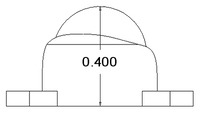 Pololu 3/8 inch plastic ball caster height (unit: inch)