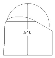 Pololu 3/4 inch plastic ball caster height (unit: inch)
