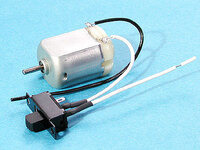Tamiya 71112 Mechanical Racehorse motor and power switch.