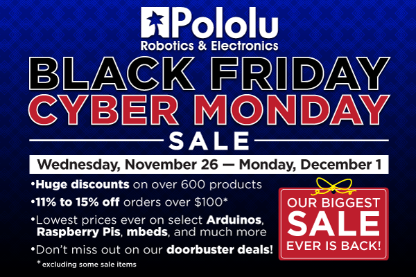 Pololu Black Friday/Cyber Monday Sale 2014