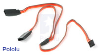 Servo Y Splitter Cable 12" Female - 2x Male