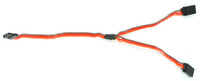 12" (300&nbsp;mm) RC servo extension Y-cable (single female to double male).