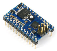 Baby Orangutan B with included header pins soldered in for breadboard installation.