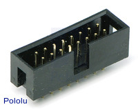 Shrouded Box Header: 2x8-Pin, 0.100" (2.54 mm) Male