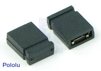 0.100" (2.54 mm) Shorting Block: Black, Top Closed