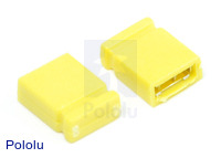 0.100" (2.54 mm) Shorting Block: Yellow, Top Closed
