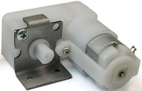 Solarbotics GMB28 bracket for mounting GM2 and GM8 gearmotors, shown with a GM2.