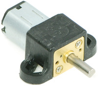 Micro metal gearmotor with mounting bracket.