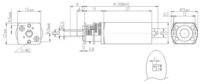 35:1 mini metal gearmotor dimensions (units in mm).