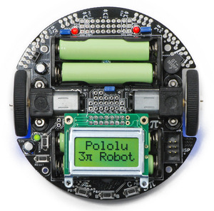Pololu 3pi robot, top view.