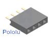 0.100" (2.54 mm) Female Header: 1x4-Pin, Straight