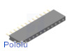 0.100" (2.54 mm) Female Header: 1x12-Pin, Straight