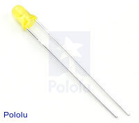 T1 (3mm) Yellow LED with Yellow Diffused Lens